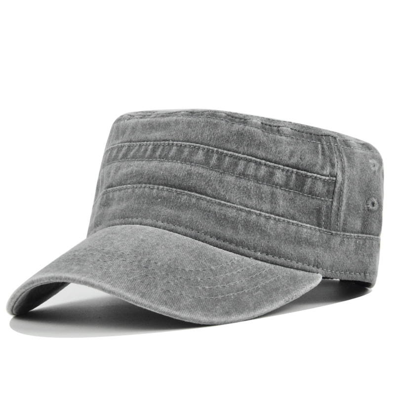 flat topphatt til menn uformelt baseballcapser trendy sommersolhatter: Svart