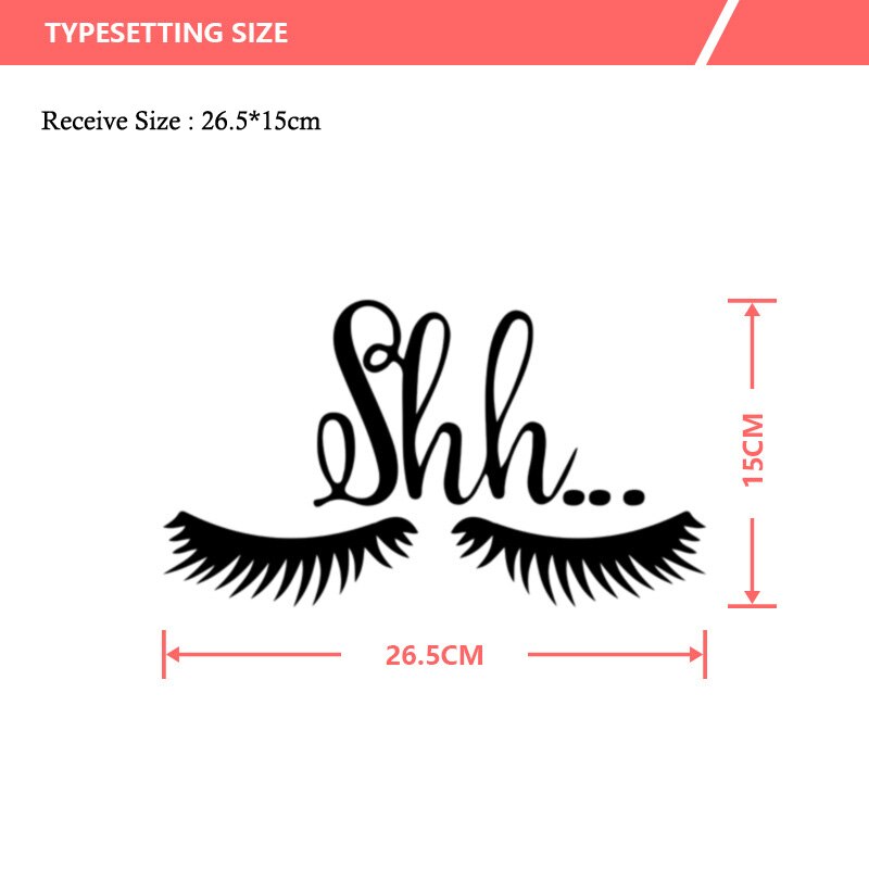 Pegatina de pared de pestañas bonitas, ojos grandes para habitación de niña, decoraciones para el salón, papel tapiz para el hogar, calcomanías de arte para dormitorio, pegatinas sexys: Panttern 5