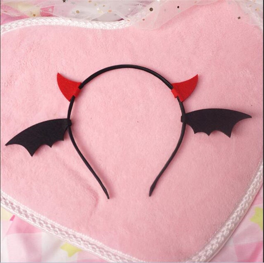 Diademas bonitas para mujer y niña, orejas de animales para Halloween, alas de Diablo, murciélago, disfraz de KC Lolita, accesorios para , D341: style 2