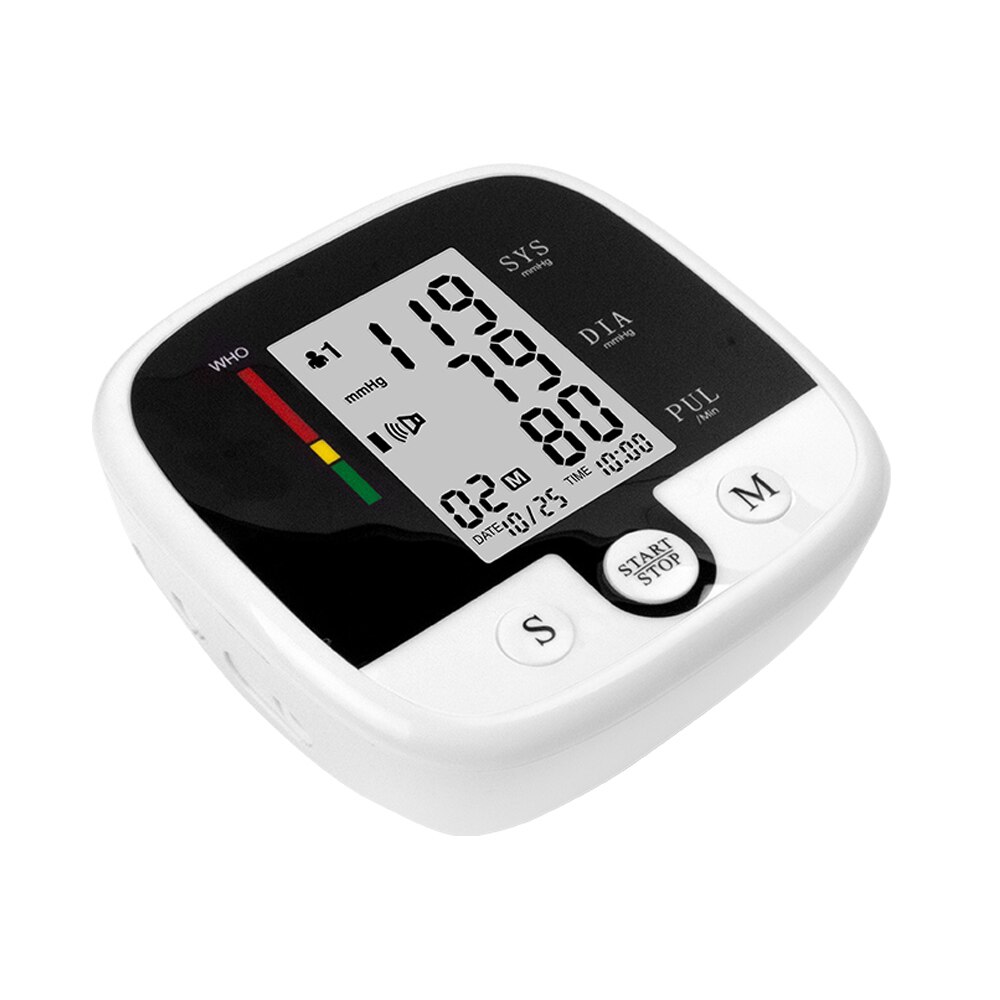 USB Rechargeable Blood Pressure Monitor Electric Arm Automatic Digital Heart Rate PR Tonometer Sphygmomanometer Health Care: machine without box