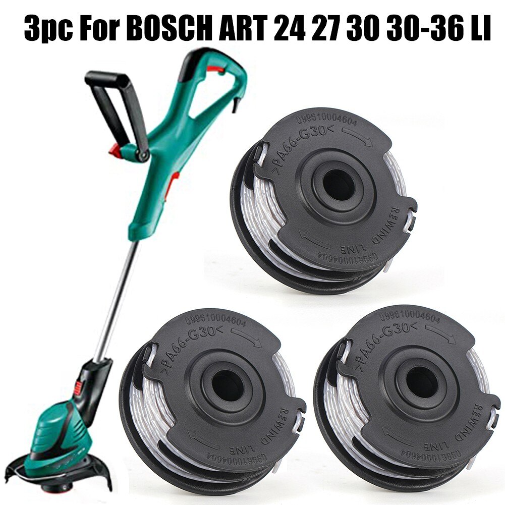 3pc Strimmer Trimmer Line Spools For BOSCH ART24 ART27 ART30 ART30-36 LI 18m Lawn Mower String Trimmer Parts