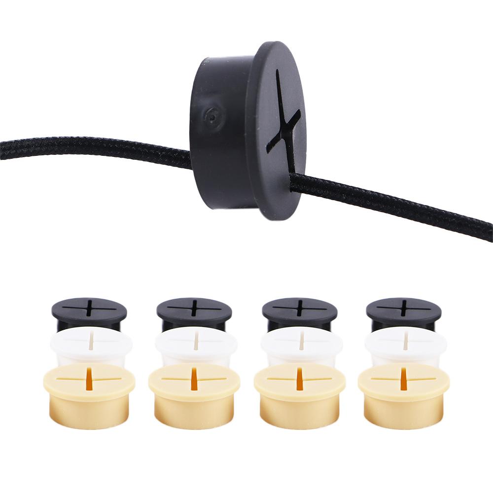 Silicona para USB, PC, puerto de escritorio para ordenador, mesa de escritorio, cubierta para orificio de Cable, ojal de Cable de escritorio, accesorios de almacenamiento, organizador de cables