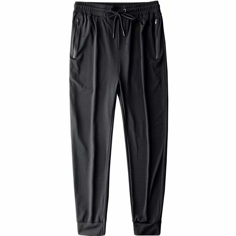 Pantalones de chándal con cremallera para hombre, transpirables, para correr, gimnasio, entrenamiento, malla atlética, con cordón, NOV99: XXXL
