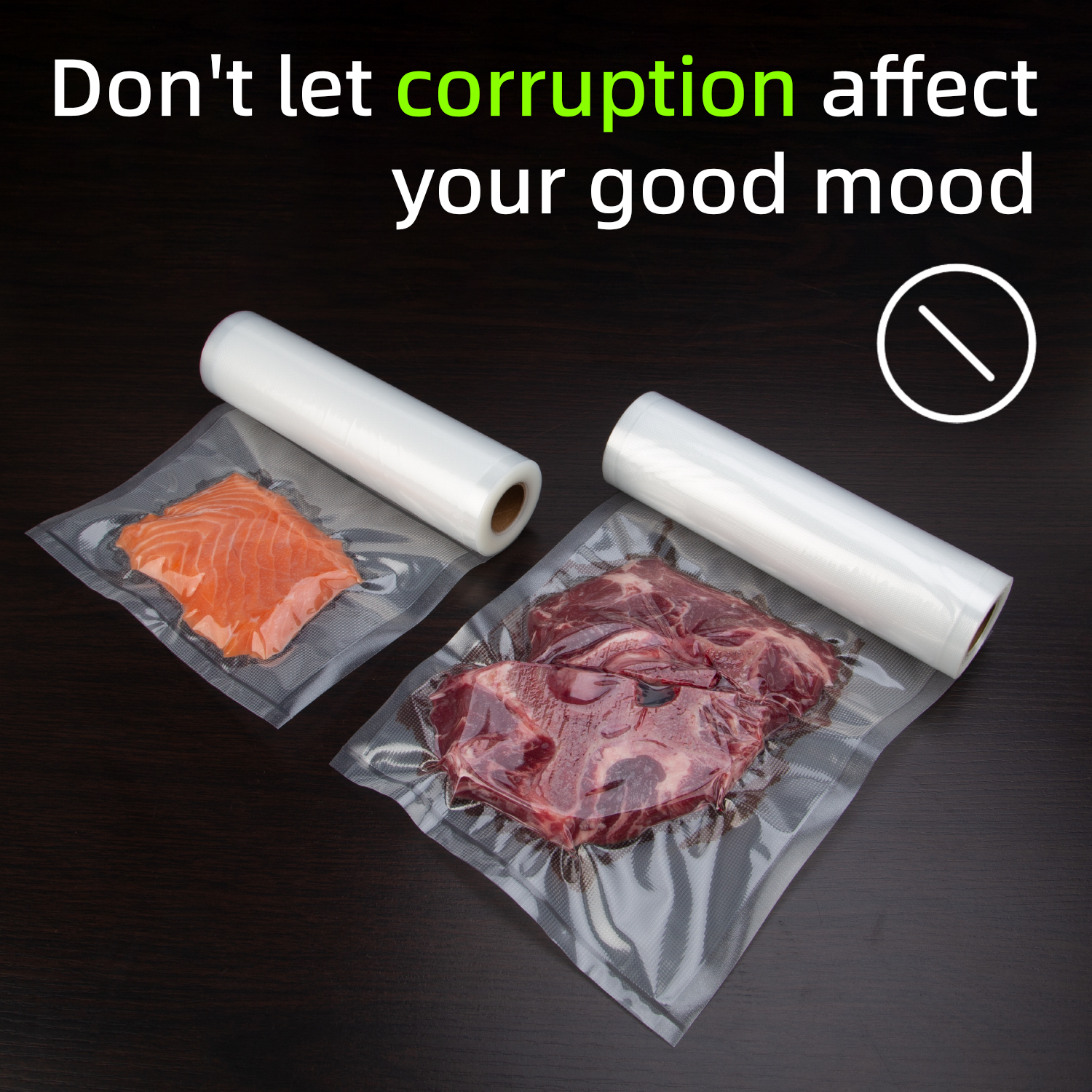 5-Pack Vacuum Sealer Bags: Anti-Puncture Tech, Thick PE+PA, Textured. Fits All Machines, BPA-Free. Keeps Meat, Veggies Fresh Lon