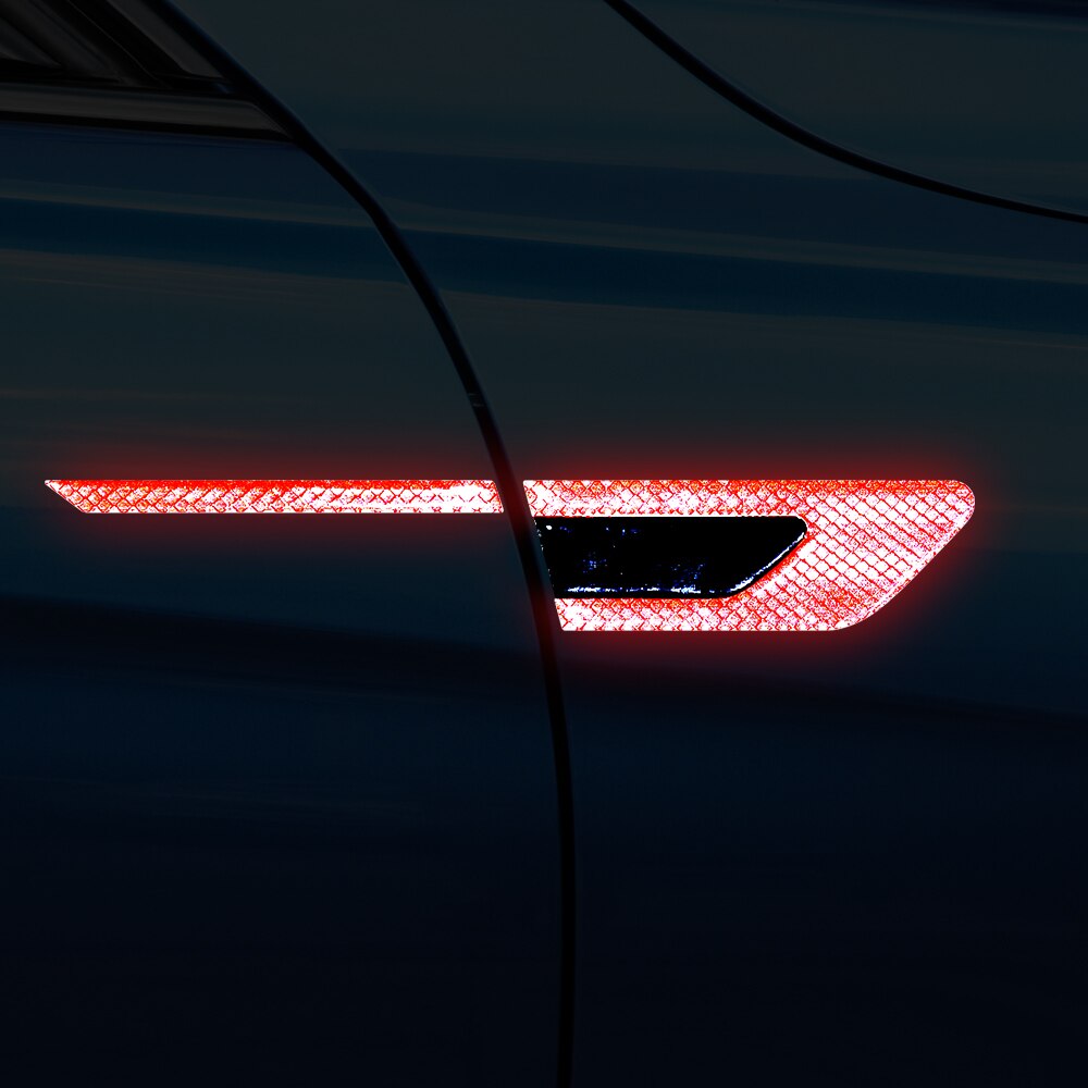 Autosticker met reflecterende strip van koolstofvezel en bladplaat voor hyundai  ix35 ix25 solaris tucson sonata santa fe elantra reina