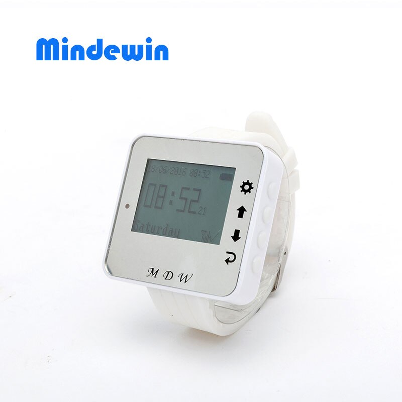 Mindewin Wireless Wrist Watch Pager Waiter Calling System Relogio Inteligente Restaurant Wireless Service Calling System