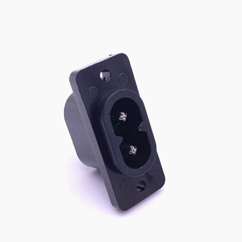 5Stck schwarz IEC320 C8 Schwarz 2 Terminal Energie Stecker Einlass Buchse AC 250V 2,5 A Schalt buchse