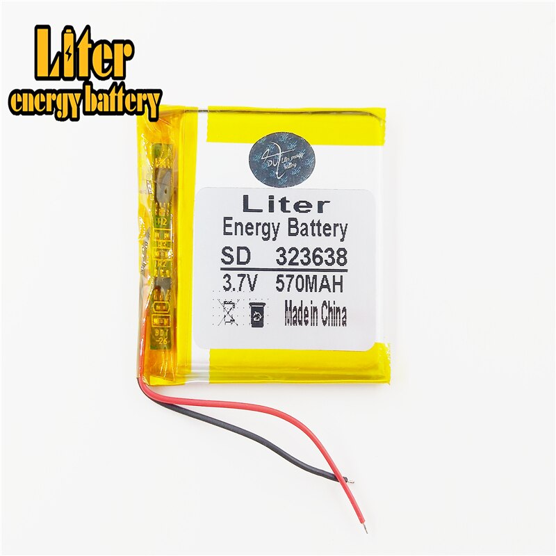 Batería de polímero de litio de tamaño 323638, 3,7 V, 570mah, con placa de protección, producto Digital, la mejor