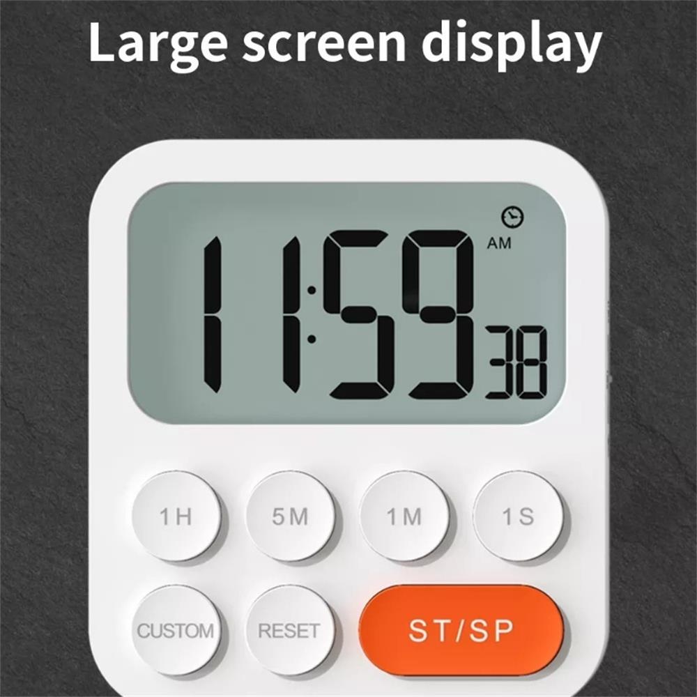 LCD Digital Timer Countdown Stopwatch Home Kitchen Cooking Clock Time Timer for Baking Stopwatch Shower Fitness Classroom Study
