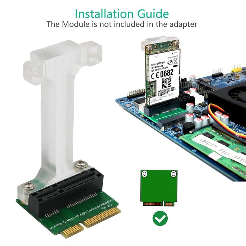 Mini PCI-E mSATA Adapter Card Connector for 3G 4G LTE GPS Module mSATA SSD Card More Reliable Plastic Support Frame