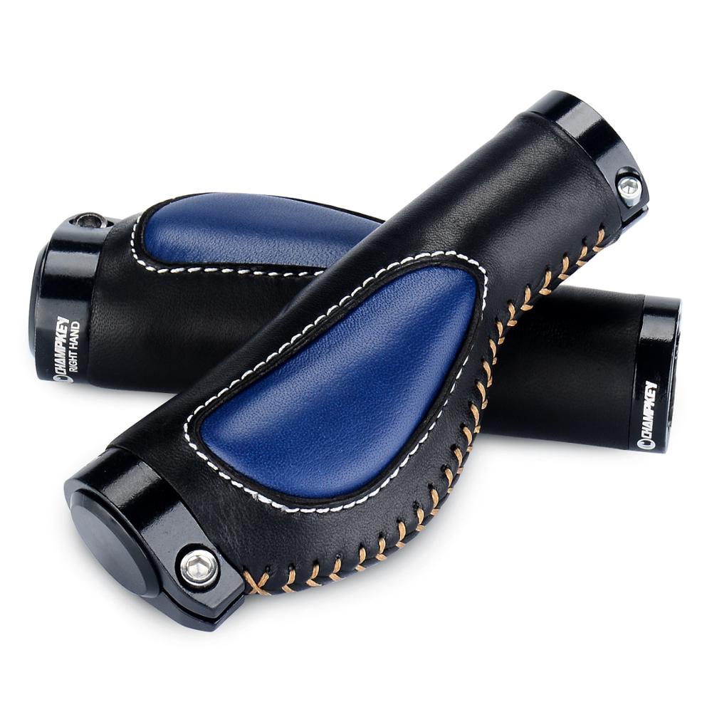 1 Paar Mountain Road Fiets Handvatten Ergonomische Pu Bike Handvat Grips Fietsen Rijden Schokabsorptie Anti-Slip 7 kleur