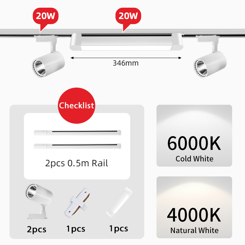 LED-schienenlicht Stelle LED 10W 20W 30W Wandleuchte Flutlicht Kolben Schienen Stelle Schienenbeleuchtung Leuchte Bekleidungsgeschäft Wohnzimmer Hause