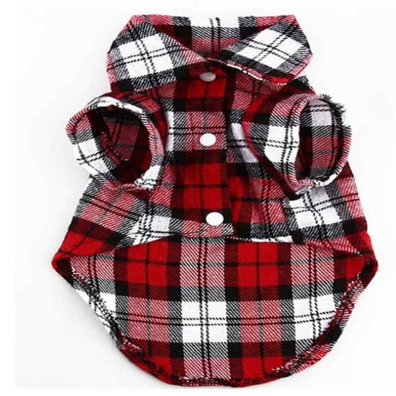 Kingccpet Huisdier Puppy Hond Shirt Vesten Plaid Streep Huisdier T-shirt Katoen Kat Grid Kostuums Hond Zomer Kleding jas Jassen