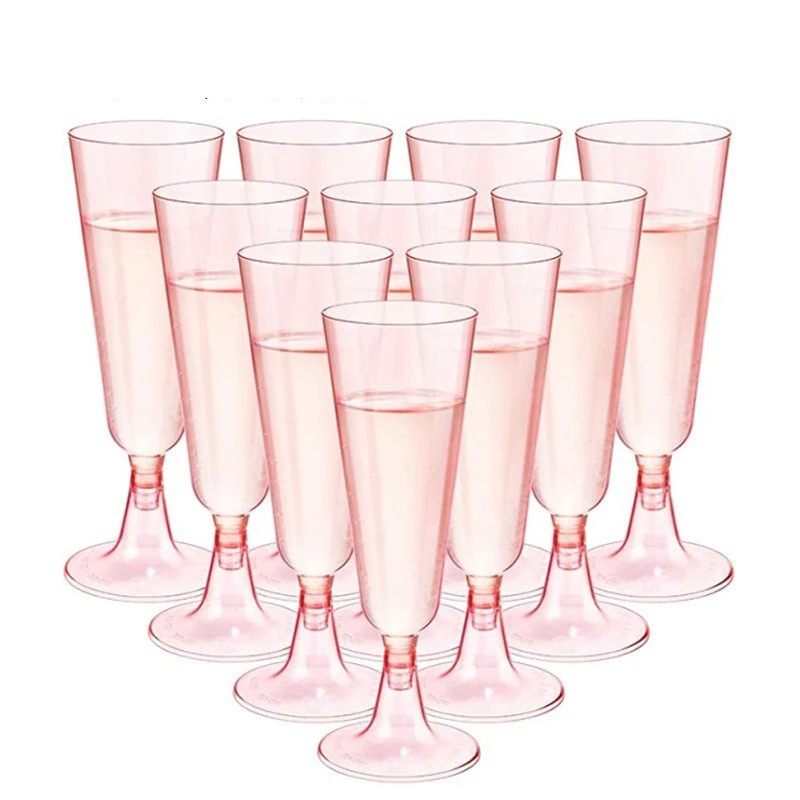 25/50/100 Stück 150 ml Einwegbecher, durchsichtiger Kunststoff, Champagnerflözehn, Barbecher, Toastgläser für Hochzeiten, Partys, Cocktailbecher: Silber / 25 stücke