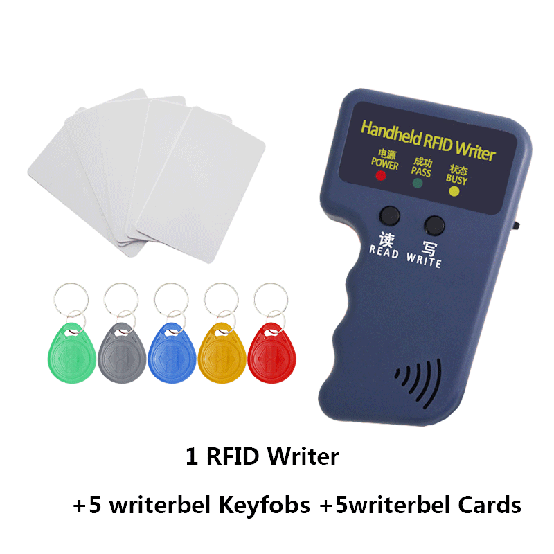 Handheld Access Control Card Reader Rfid Writer 125khz Copier Copier Programmer Card Reader Can Write T5577 Em4305 Label: style 2