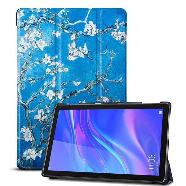 Case for Huawei Mediapad M6 10.8 Tablet Case for Huawei 10.8 PRO SCM-AL09/W09 Folio Stand Sleep Cover Shockproof Shell: Flower