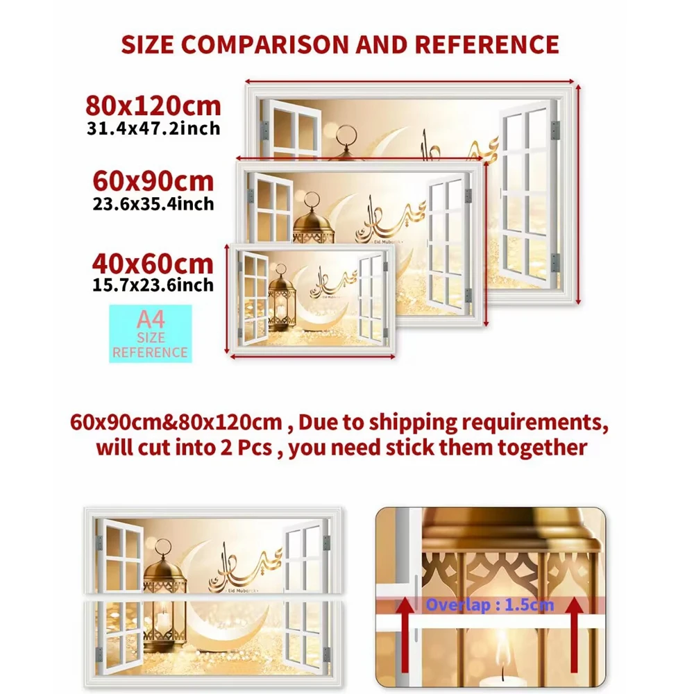 3D Window View wall Sticker York Brooklyn Removable Night Wall Art Wallpaper Kitchen Room decor aesthetic poster prints