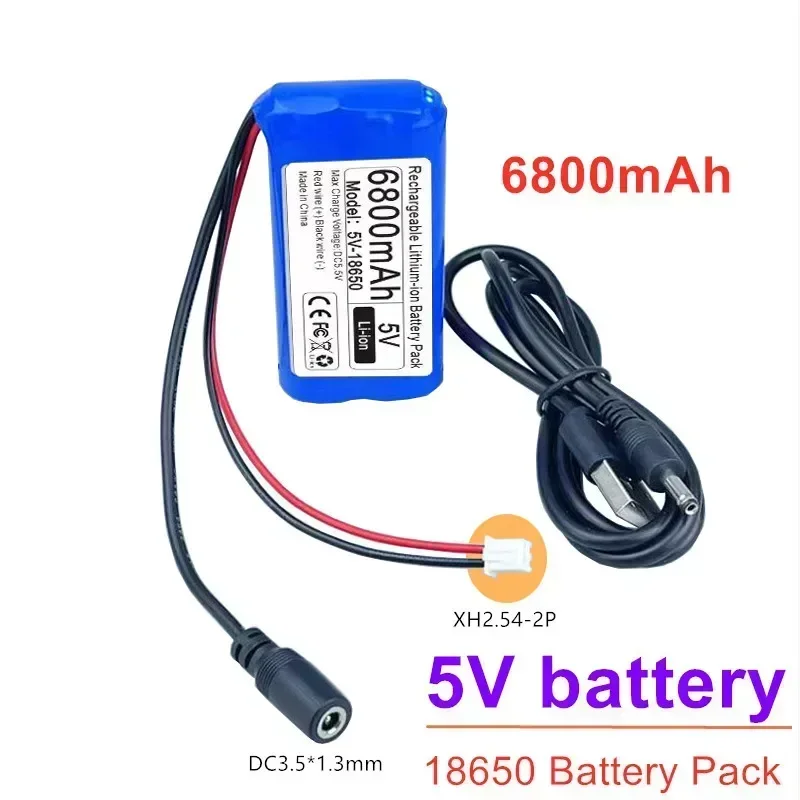 5V 18650 Lithium Battery 12.8Ah 9.8Ah 6.8Ah for Microcontroller LED Outdoor Light Bluetooth Speaker Audio Backup Power Supply: WHITE