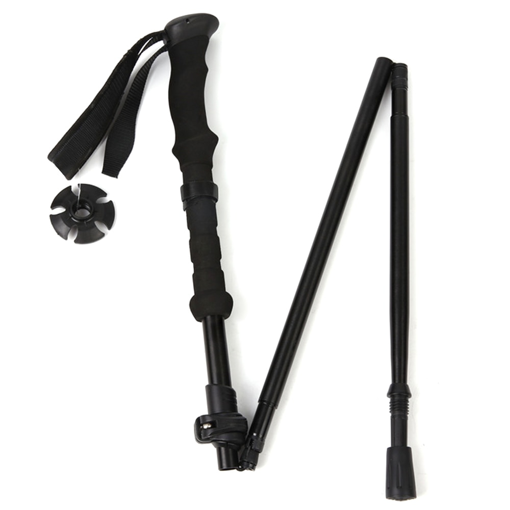 103-130cm Folding Ultralight Quick Lock Trekking Poles Hiking Pole Walking Running Stick Aluminium Alloy