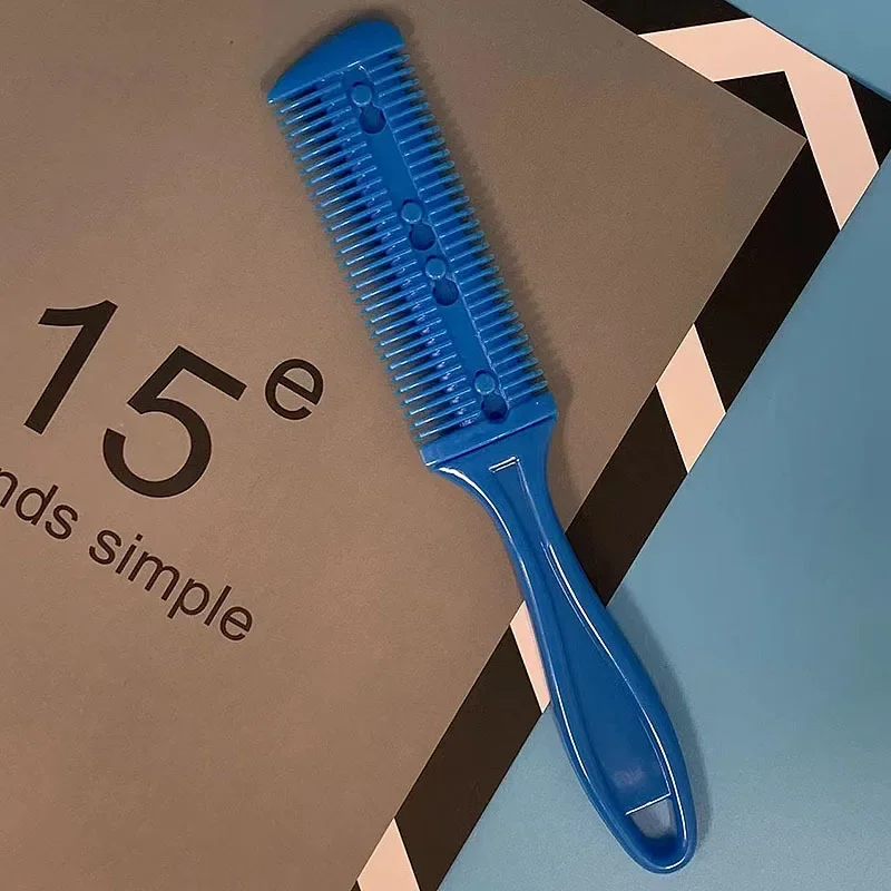 Barber Hair Cutting Comb Razor Blades Hair Trimmer Cutting Thinning Tools Hair Brush Barbershop Tools Hairs Salon Knife Comb: Gold