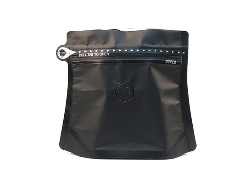 20pcs/lot Packaging Pouch Heat Sealing Empty Tea Bag Food Tea Storage Package Bags Side Zipper Self-supporting Aluminum Foil: Black