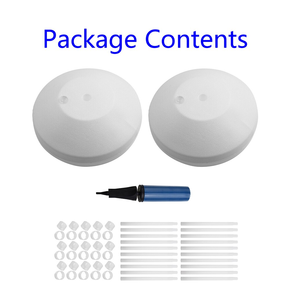 1 Set Balloon Column Arch Base Upright Pole Display Stand Wedding Party Decor 2*Water Bases 20*Holder Tubes 50* Balloon Clips