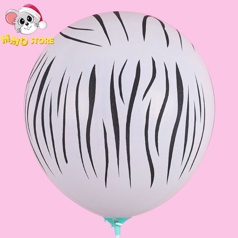 12 tommer print balloner dyrestriber tiger leopard print ko print balloner baby shower fest brusebad dekoration supplie børn legetøj: Zebra