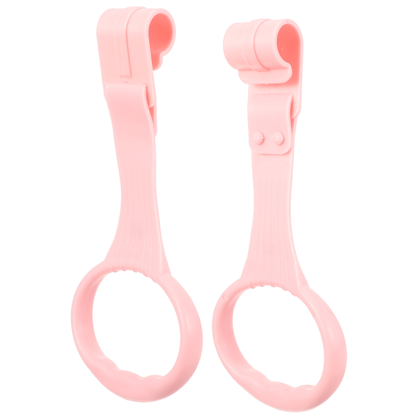 Anillo de seguridad de pie rosa para bebé, andador infantil portátil, barras de dominadas para Fitness, anillos para cuna de guardería, herramientas de entrenamiento de pie para bebé