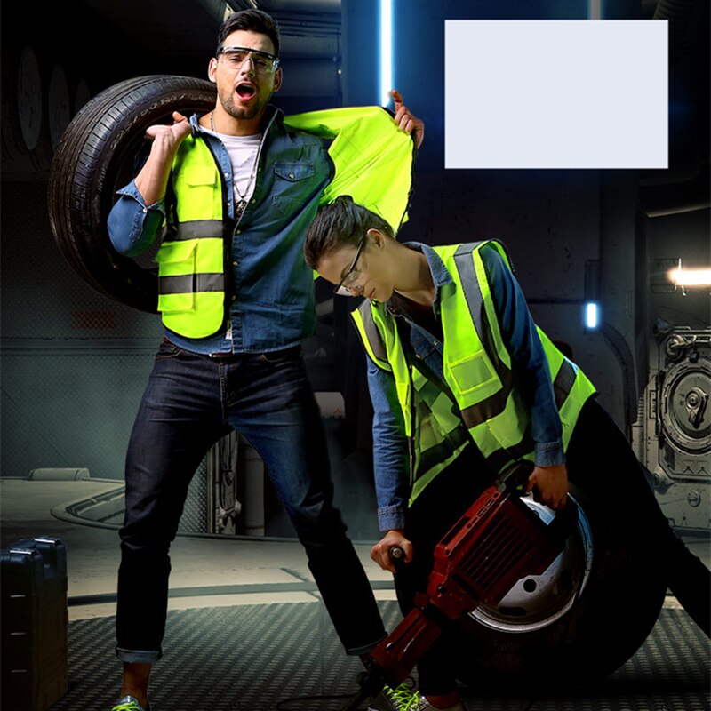 Gilet réfléchissant haute visibilité de | Vêtements de travail pour moto, cyclisme, sport d'extérieur, vêtements de sécurité réfléchissants