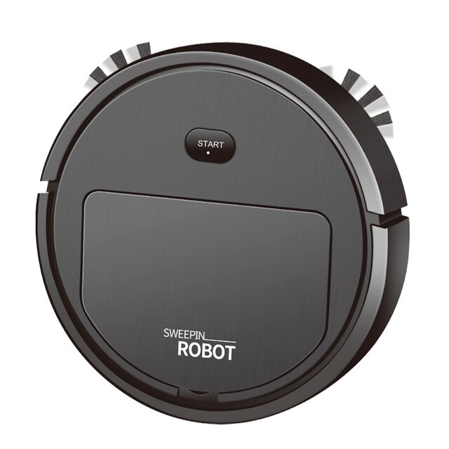 Smart Robot Stofzuiger Automatische Stofzuigers Auto Robot Cleaner Sterke Zuigkracht Stille Mini Cleaning Robot: Black