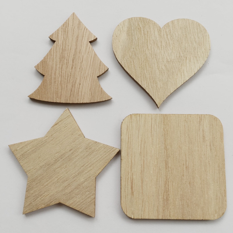 10pcs Star Natural Rustic Wood Circles, Wooden Log Slices for DIY Craft, Wedding Decoration, Home DecorCenterpieces