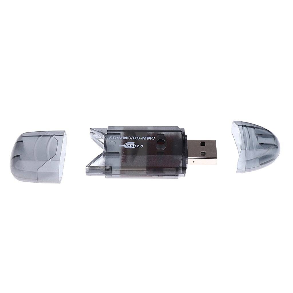 Usb 2.0- minneskortläsare-adapter för sd sdhc tf-kort-svart
