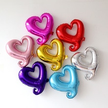 5pcs 18inch Heart Shape Foil Balloons Wedding Happy Birthday Party Year Ballon Event Decoration Celebration Souvenirs Favors