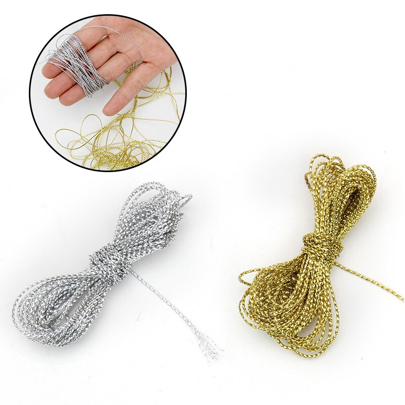 20M 1Mm Red Gold Cord Thread String Ribbon Line For Trademark Jewelry Bracelet Twine Tag Tassel Making Wedding Crafts