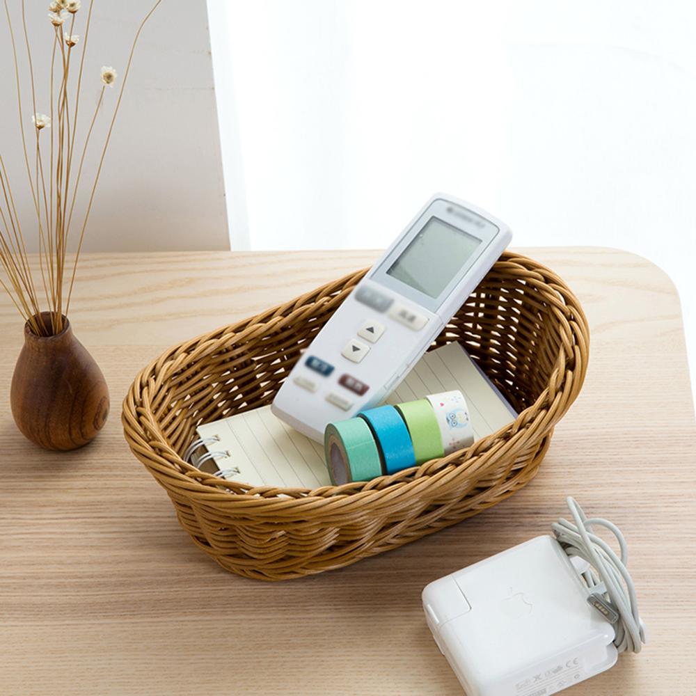 Natural Large woven seagrass Basket of Straw Wicker For home table Wicker Woven Basket Bread Tray Serving