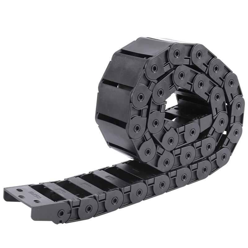 40.55" Black Cable Wire Carrier Drag Chain Nested 18x50mm