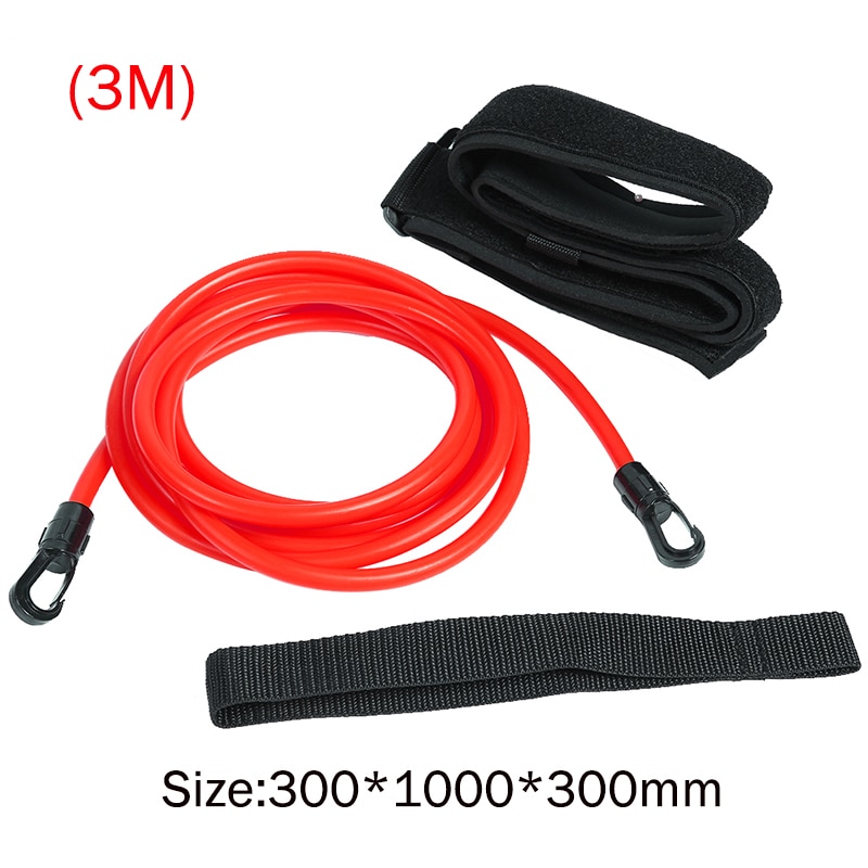 Cinturón de resistencia ajustable para Entrenamiento de natación, Bungee de natación para niños y adultos, ejercitador de fuerza de seguridad, cuerda elástica, ejercitador de natación: 60x100x30cm Red