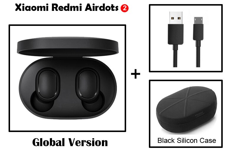 Xiaomi redmi airdots 2 trådløse bluetooth øretelefoner in-ear stereo øretelefoner ture trådløse øretelefoner: Gadd kabel bcase