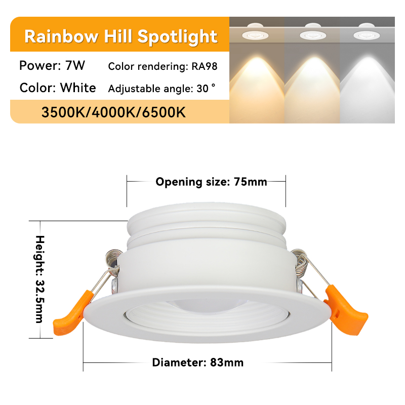 downlights ledet dimbar innebygd taklampe romdekorasjon lysekrone energisparende 90-260v stk til hjemmeloft stue sengegavl: Oransje / Grønn