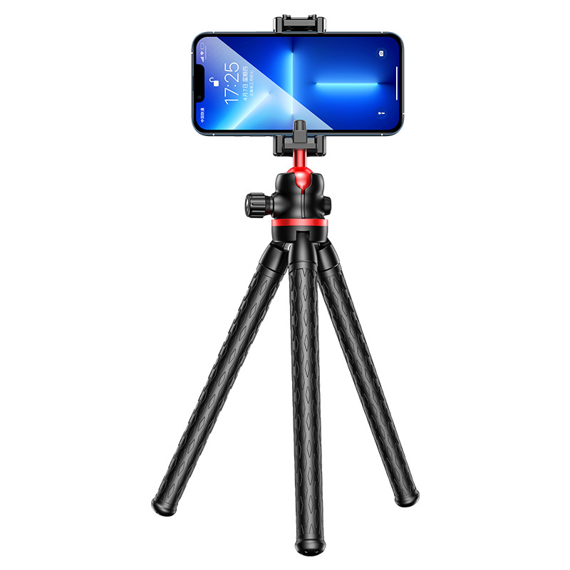 VBNBV trípode de pulpo Flexible portátil DSLR 2 en 1 trípode de con soporte para teléfono zapata fría lateral tornillo de 1/4 ''para cámara