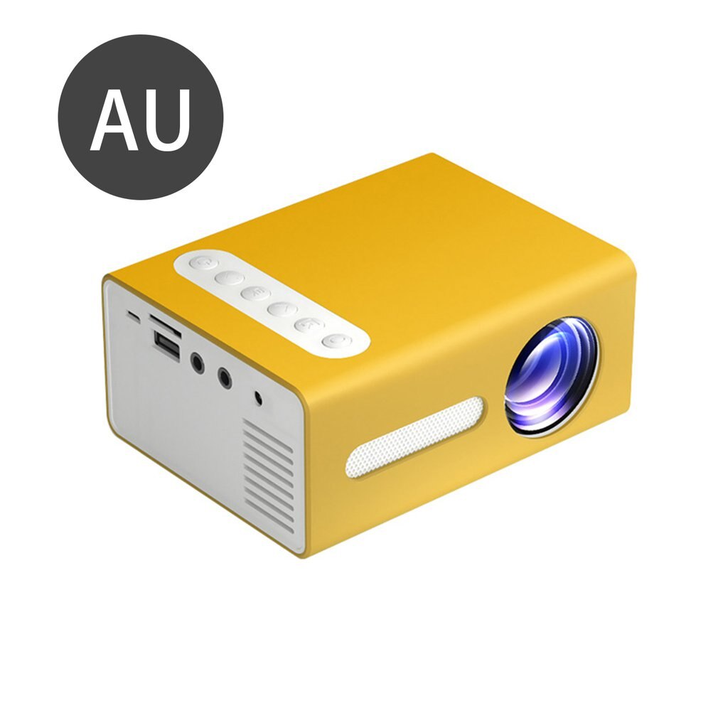 T300 Portable Projector High Definition Efficient LED Projector Multi Interface Home Theater Video Projector: yellow AU