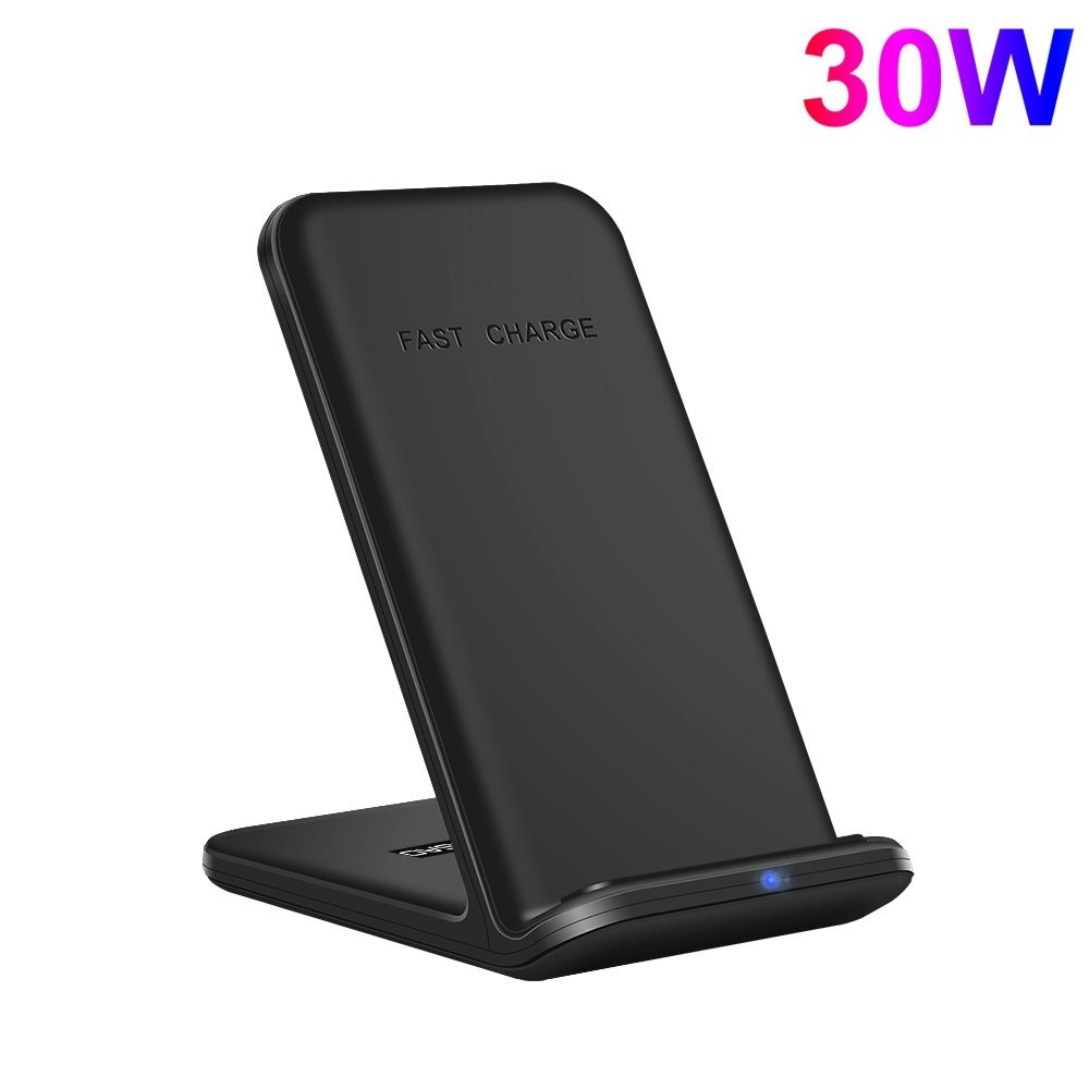 Fdgao 30W Qi Draadloze Oplader Voor Samsung S9 S10 S20 Snel Opladen Dock Stand Voor Iphone 12 11 Pro xs Xr X 8 Telefoon Snellader: 30W MAX
