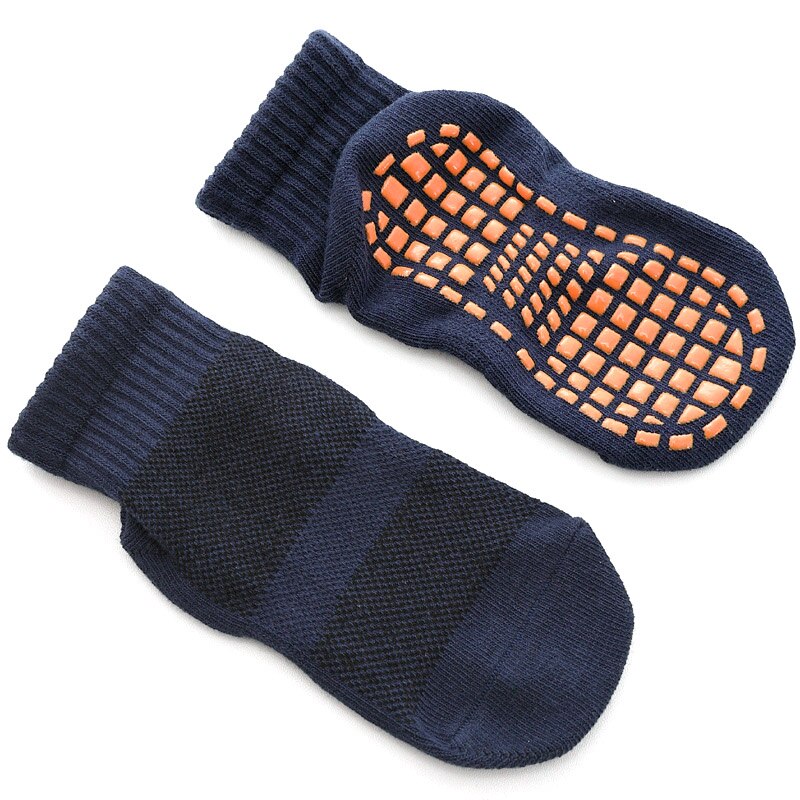 Trampoline Sokken Antislip Yoga Sokken Met Grips Vrouwen Anti-Slip Sokken Sticky Grijpers Sokken Voor Pilates Ballet Barre yoga: Navy blue