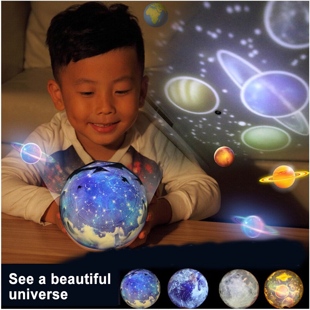 LED Projector Star Moon G-alaxy Night Light For Children Kids Room Sky Rotating Bedroom Decor Nursery Nightlight Baby Lamp