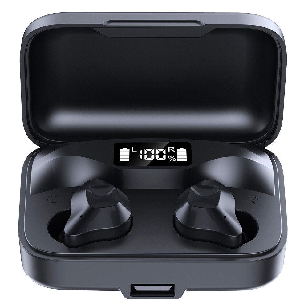 Charging Compartment Bluetooth Headset 5.0-in Earphone Sports Belt Led Digital Display Wireless Bluetooth Headset: Default Title