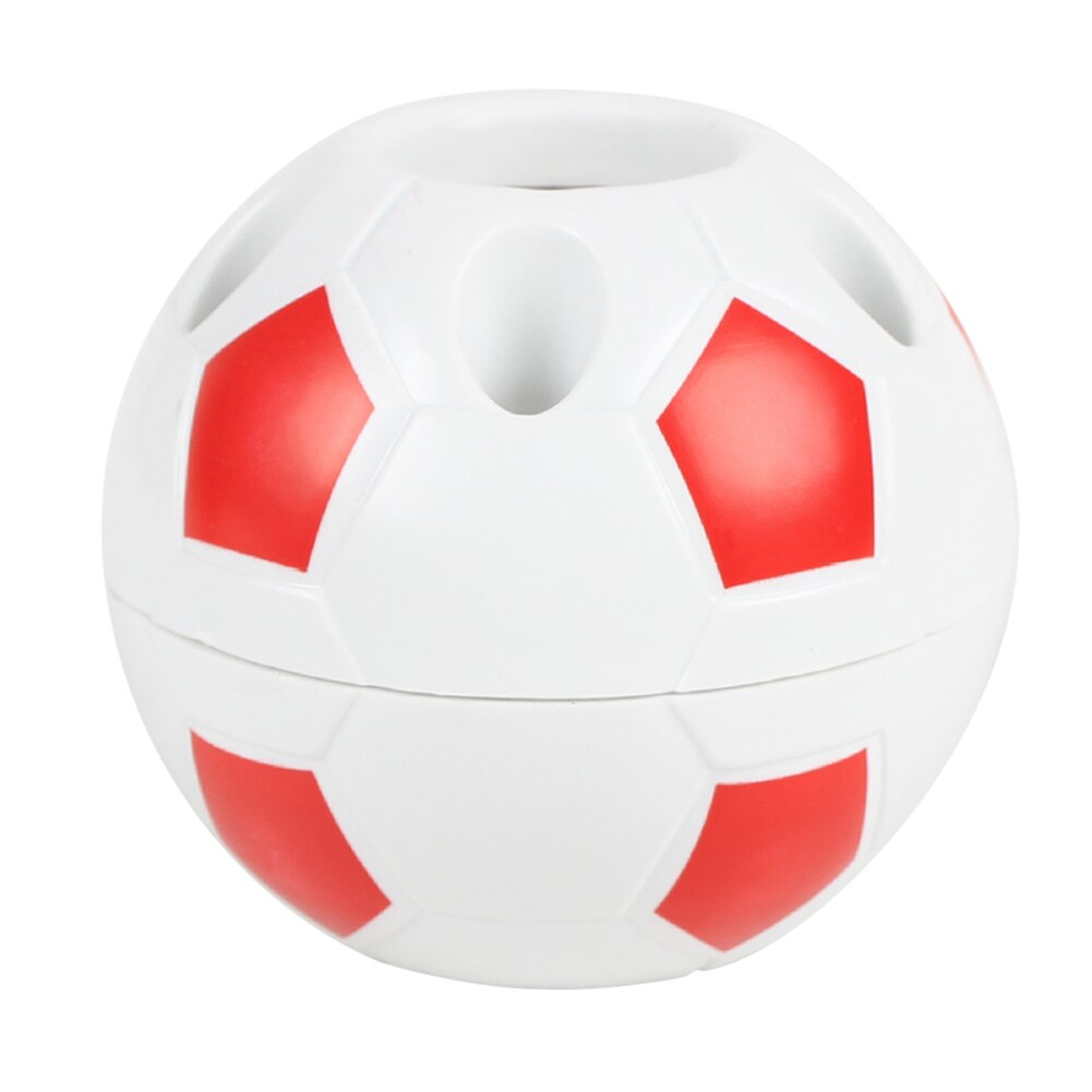 Bweele Voetbal Pen Houder, Briefpapier Potlood Organizer Bureau Set Accessoires Kantoor School Ronde Container Desktop Box met Voetbal Stijl Ontwerp voor Kids Kids