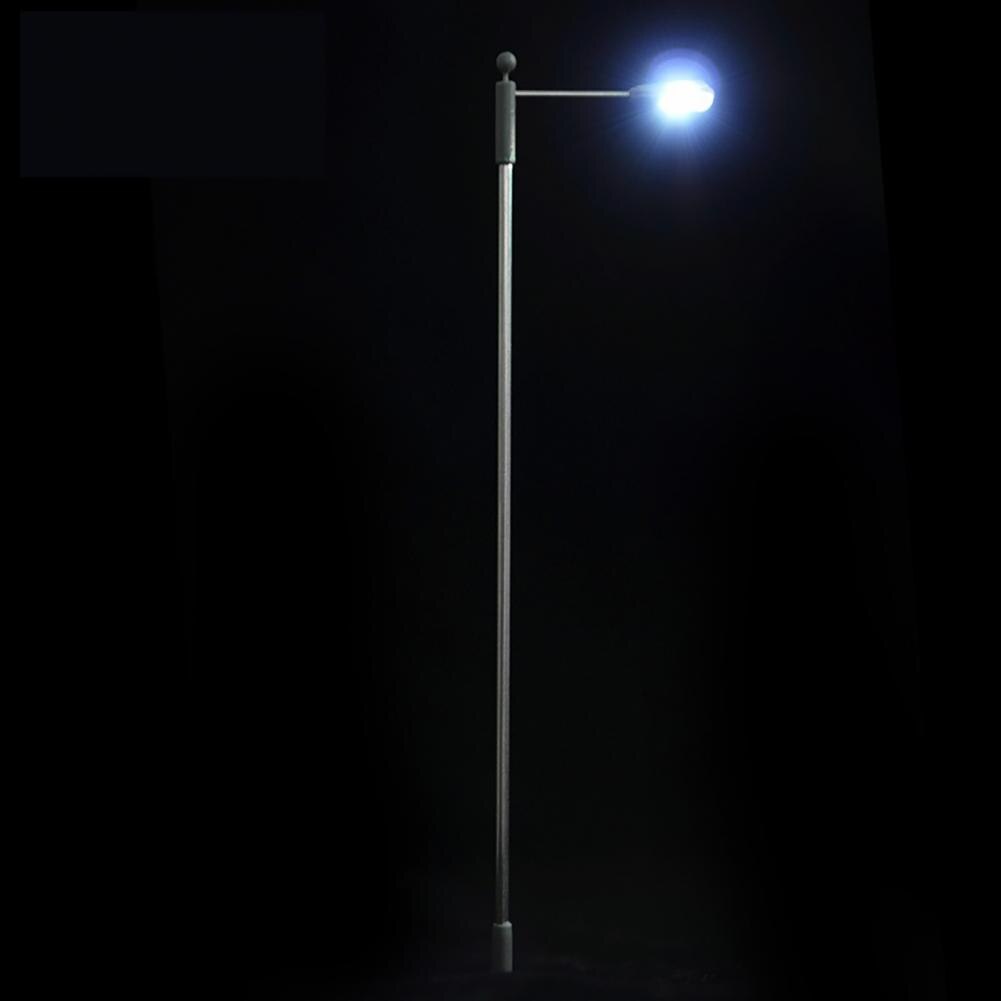 10Pcs Double Head Street Light Model LED Lighting Sand Lamp Railway Road Decor Street Light Model Lamp Railway Road Decor
