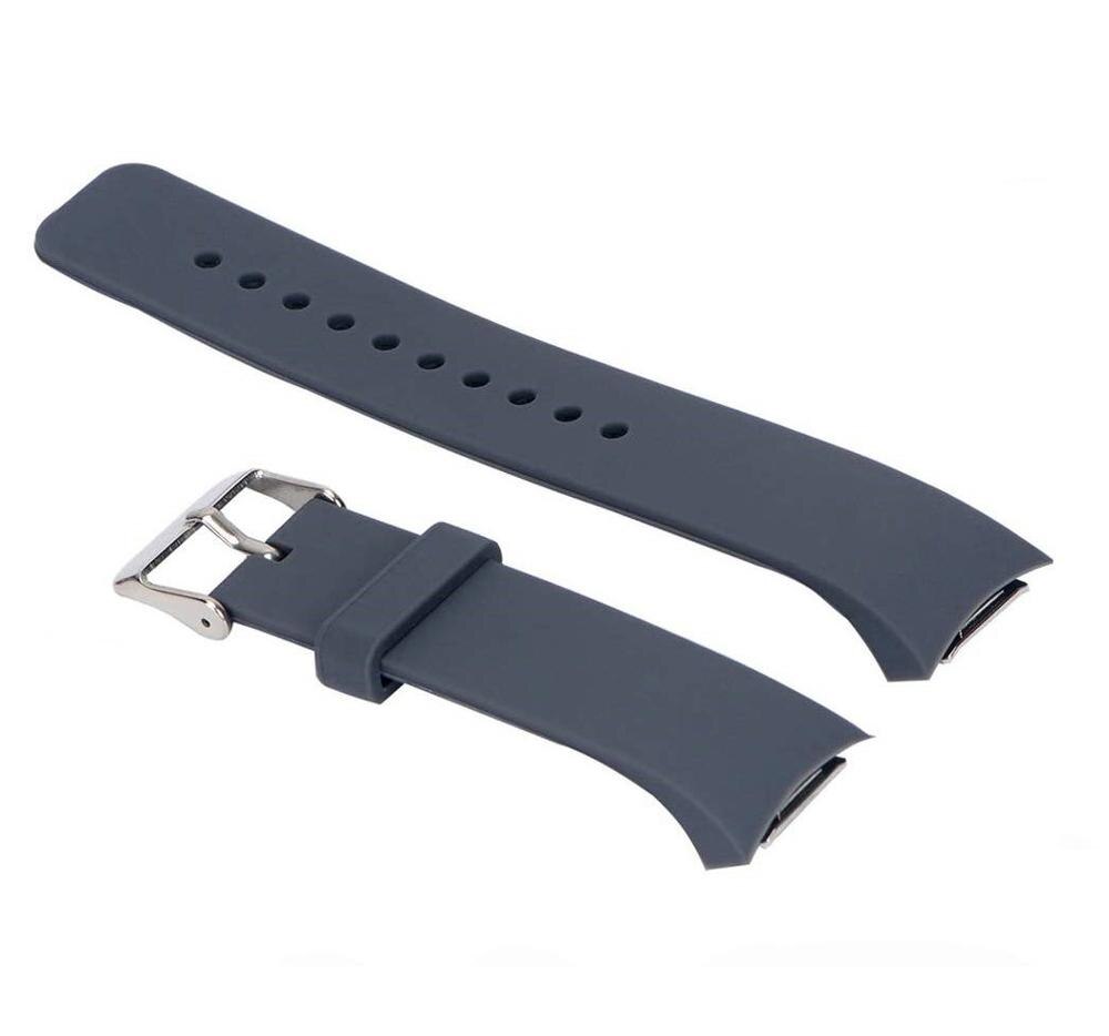 Horloge Band Voor Samsung Gear S2 SM-R720 Zachte Siliconen Sport Vervanging Band Polsband Armband Voor Samsung Gear S2 SM-R730: Grijs