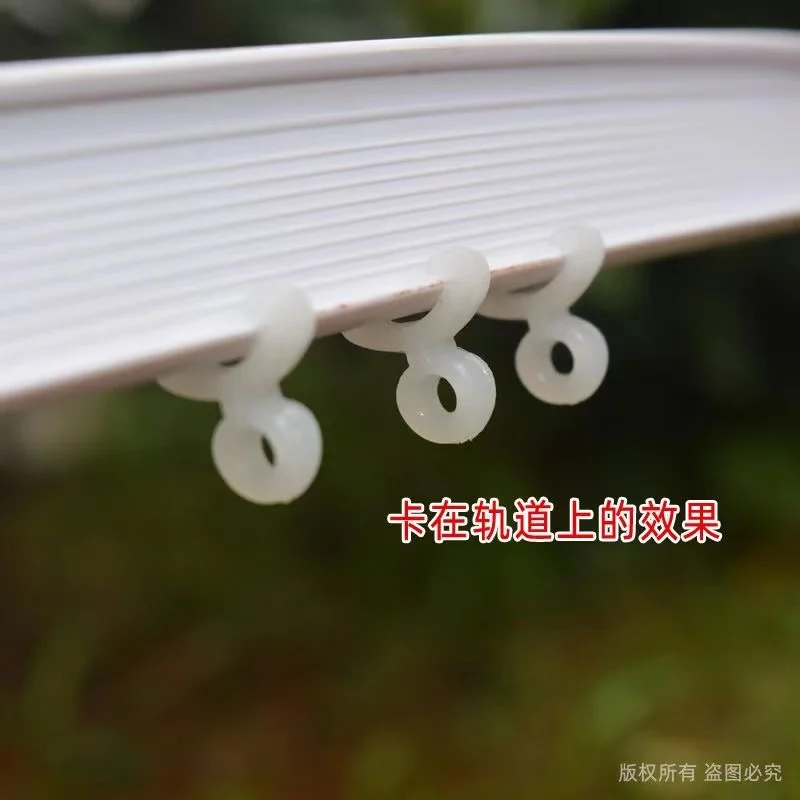 10 stk. t-formet skinnespenne perle gardinskinnekrok aluminiumslegering dørkode i-formet skinnehjul