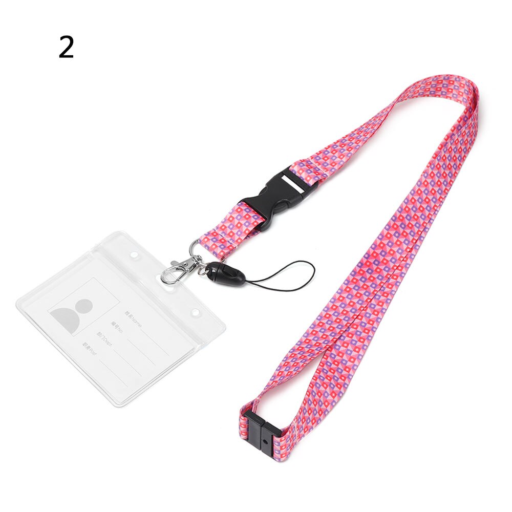 1PC chowany regulowany uchwyt na karty identyfikator karty pracy kobiety mężczyźni studenci wielofunkcyjna karta Case ze smyczą: A 02